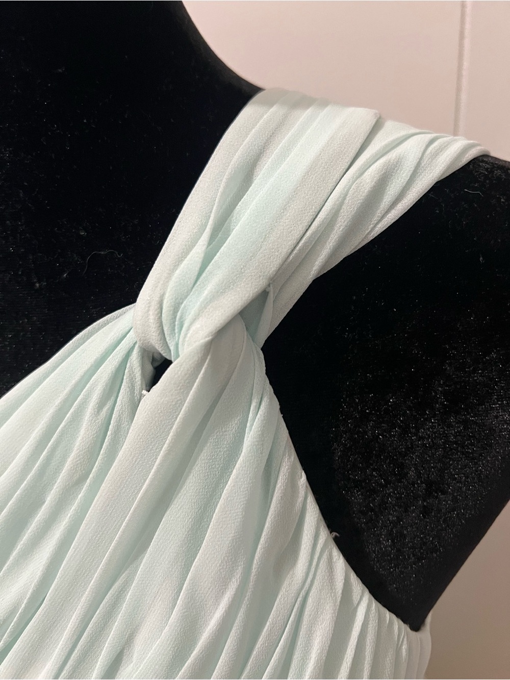 Donna Morgan Mint One Shoulder Bridesmaid Dress Size 8 Wedding Guest Formal - Picture 5 of 8
